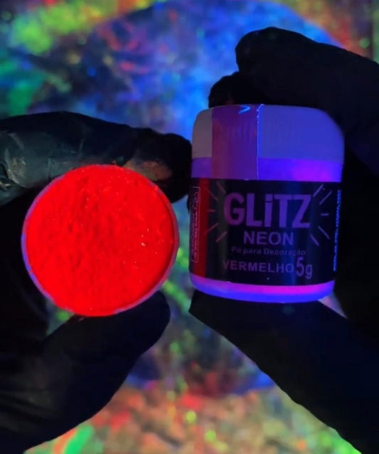 Polvo Fab Glitz ROJO NEÓN 5g