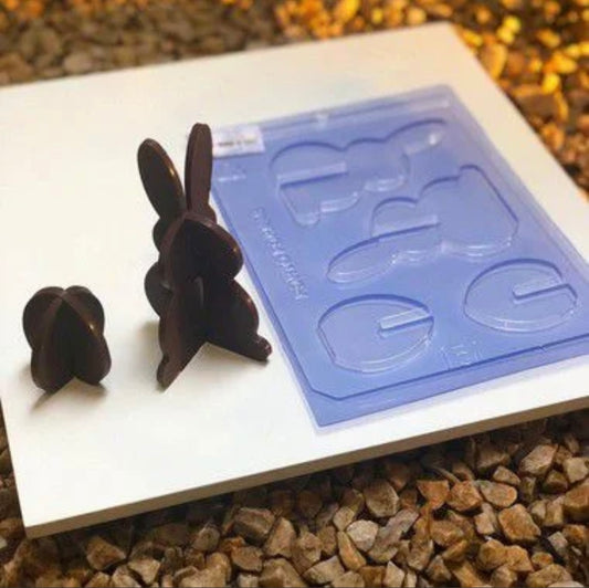 Placa Acetato Simple - Conejo y Huevo 3D  Pascua