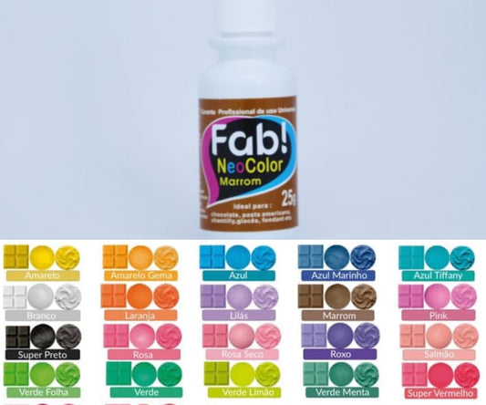 Colorante en gel Neocolor Fab Liposoluble para chocolate 25g - Marrón