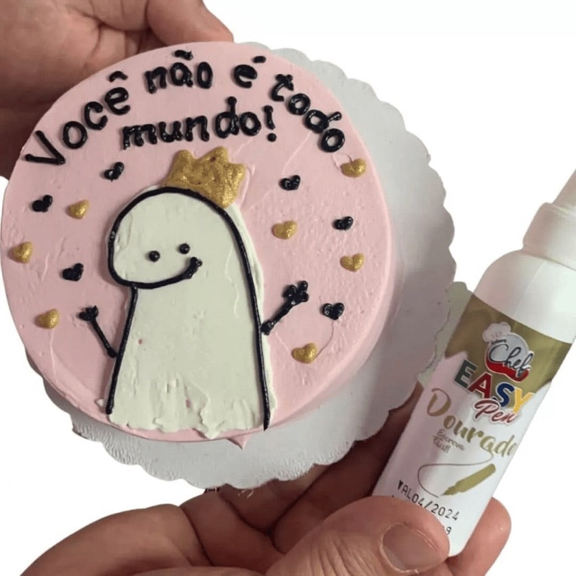 Marcador Comestible Easy Pen 60g - Dorado