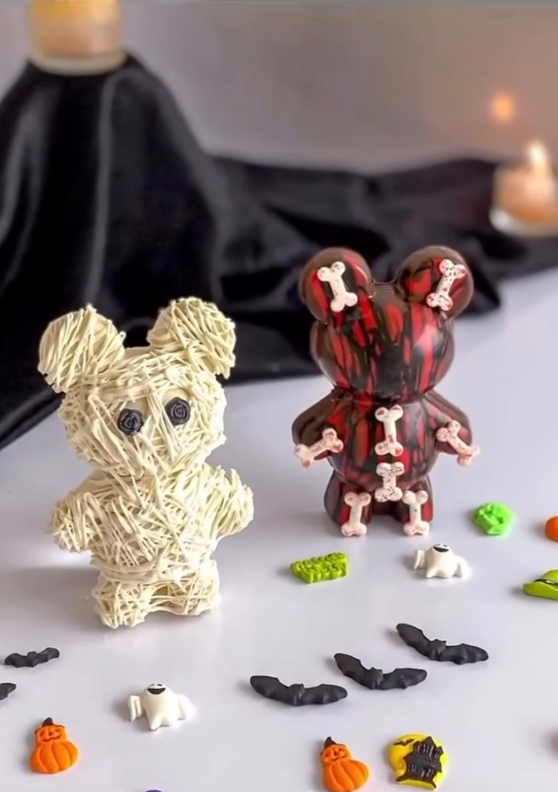 Placa Acetato 3D - Oso Chico Halloween