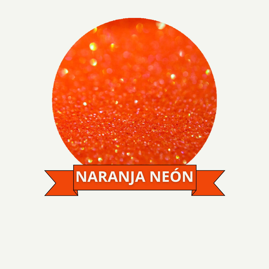 Glitter Brillantina 8g - Naranja Neón