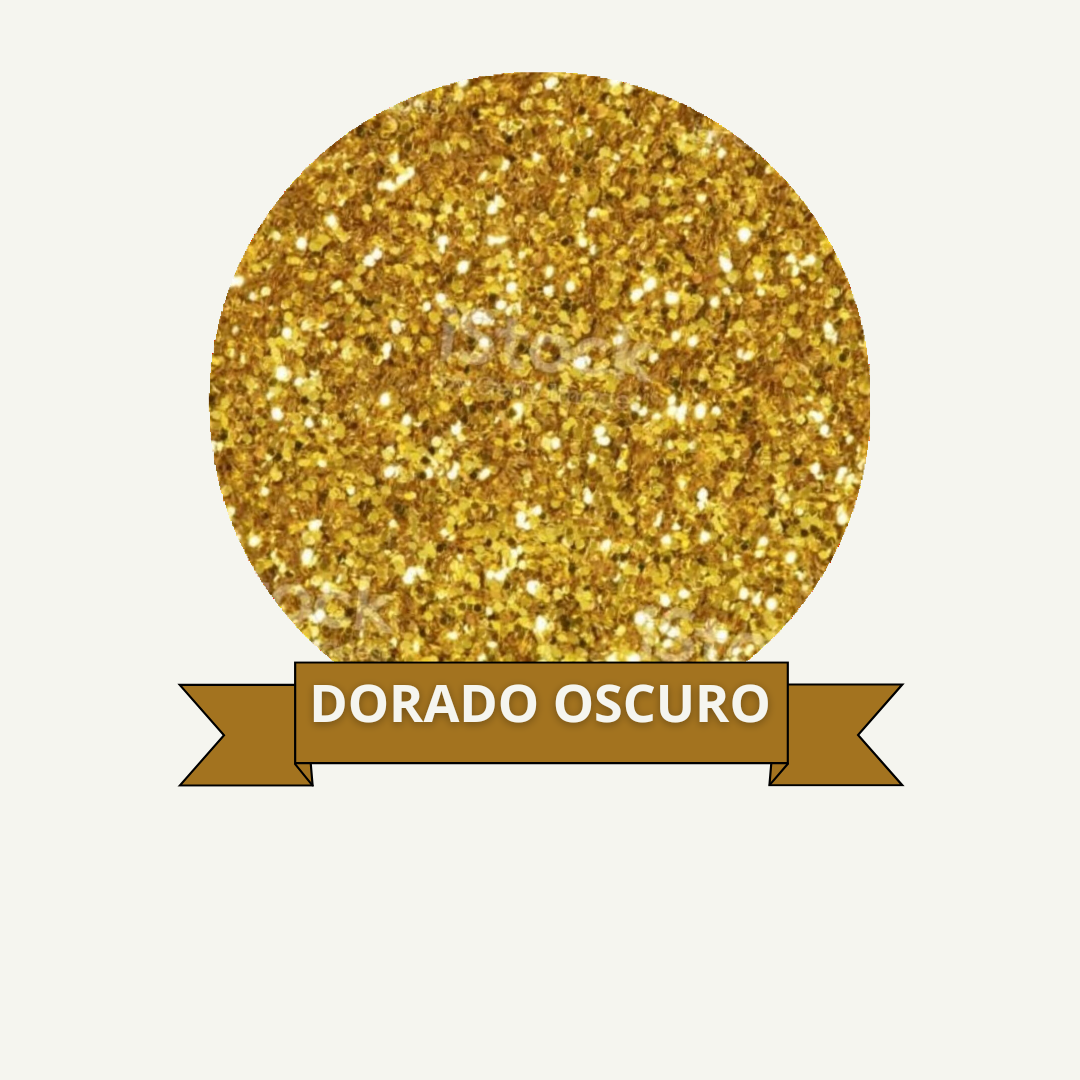 Glitter Brillantina 8g - Dorado Oscuro