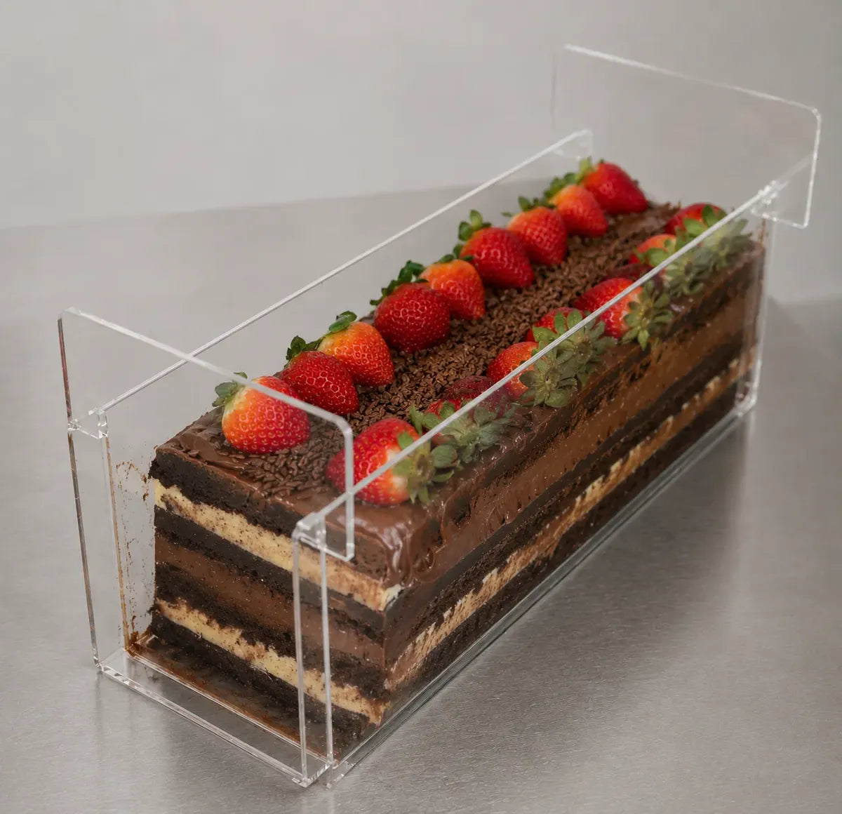 Soporte de Acrílico para Cake Slices con tapa