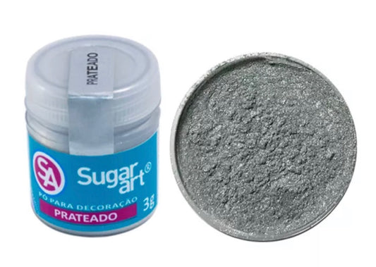 Polvo Matizador Sugar Art 3g - Plateado