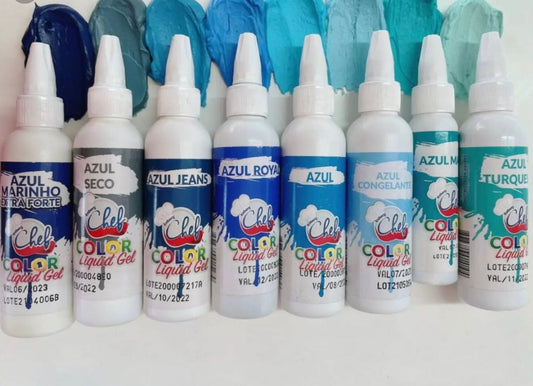 Colorante Liquid Gel iceberg Chef 25g - Azul