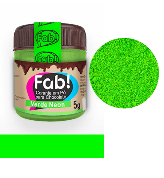 Colorante en Polvo Fab Liposoluble para chocolate 5g - Verde Neón