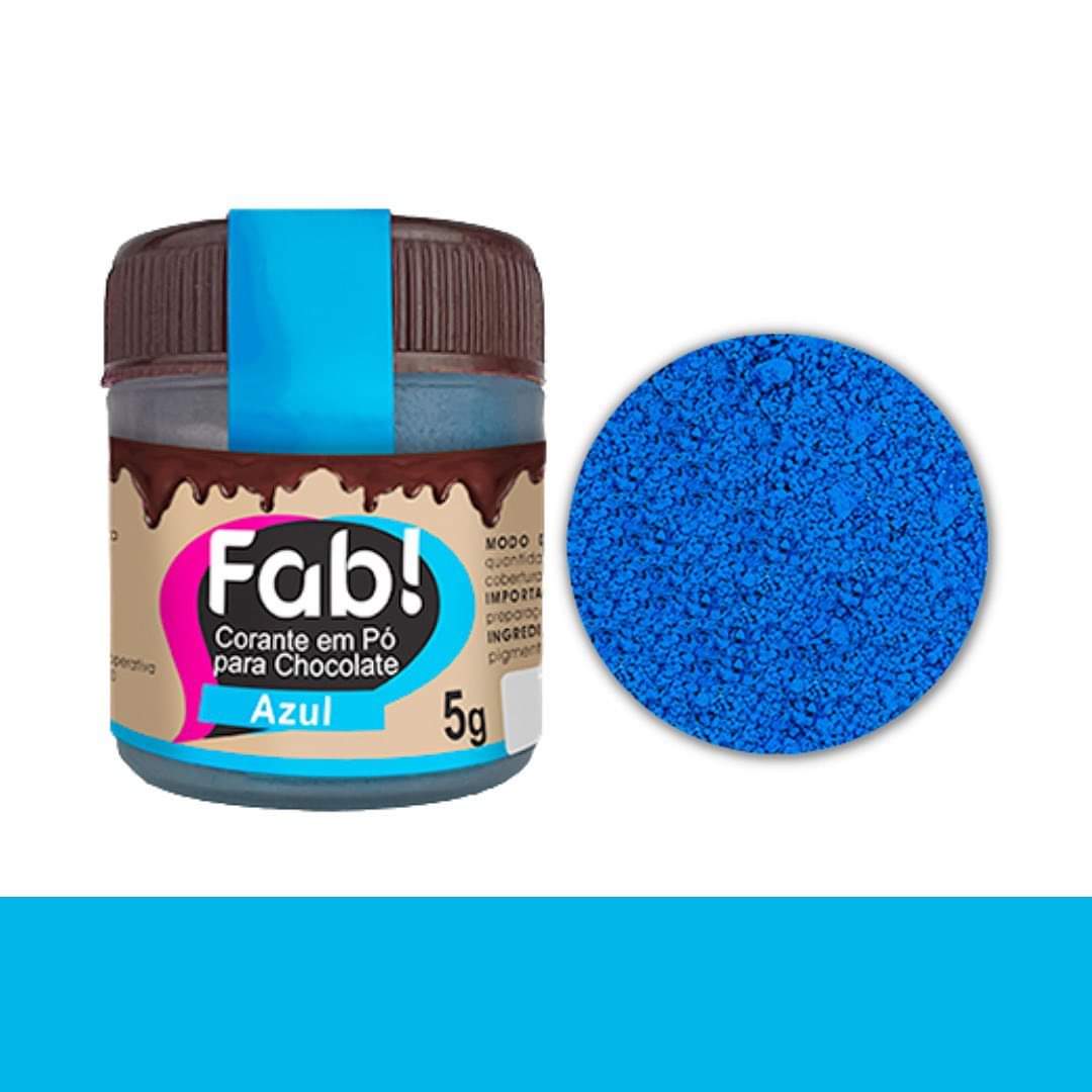 Colorante en Polvo Fab Liposoluble para chocolate 5g - Azul