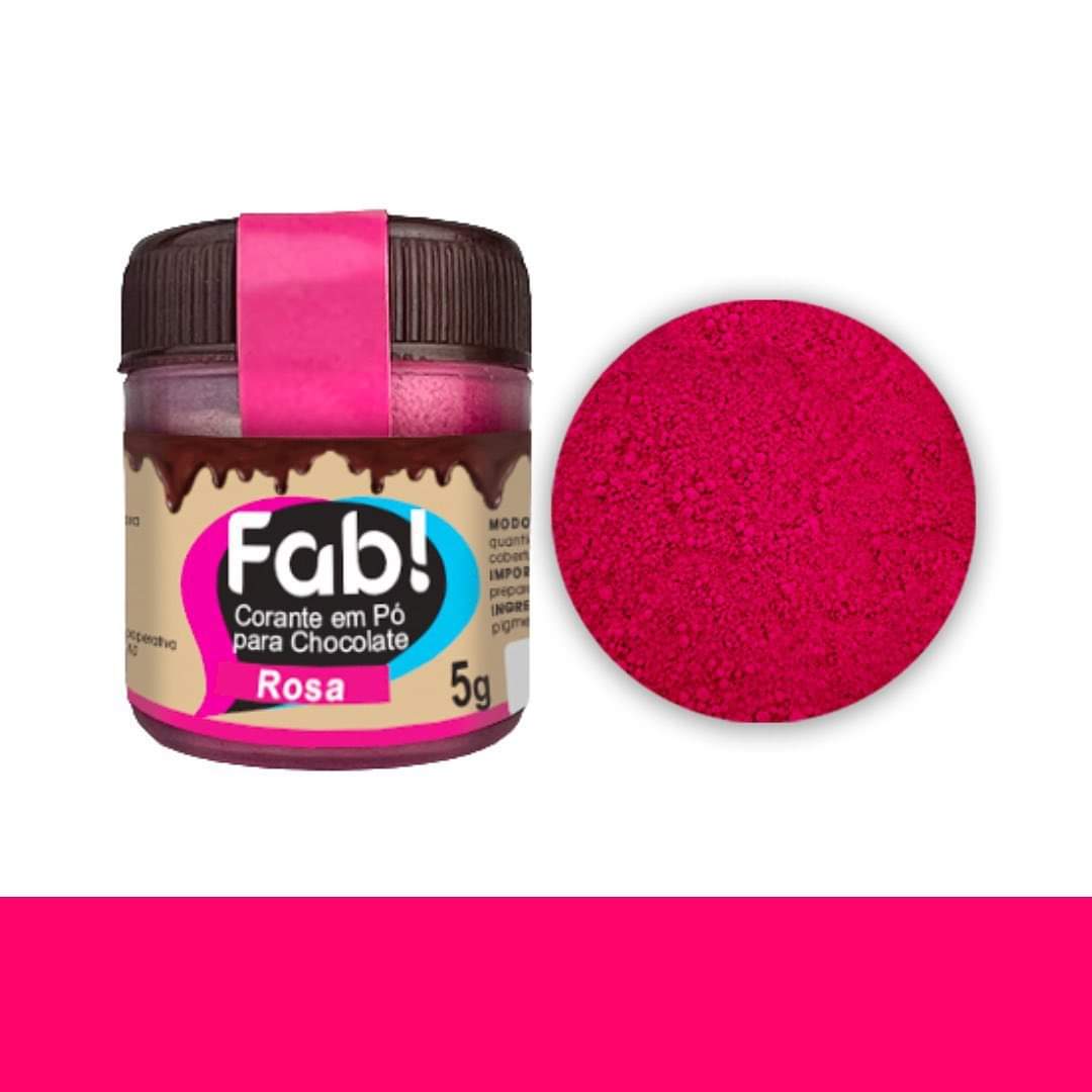 Colorante en Polvo Fab Liposoluble para chocolate 5g - Rosa