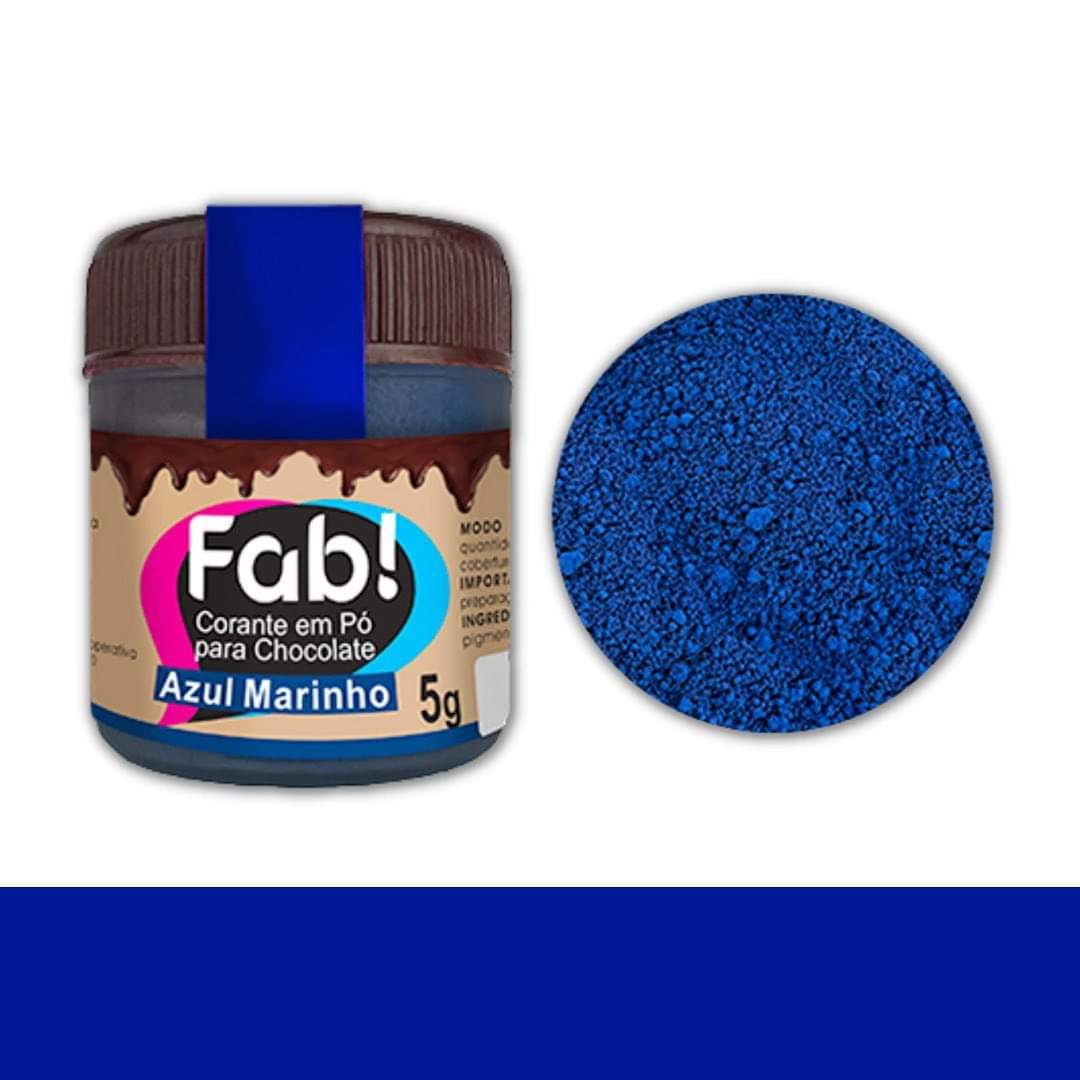 Colorante en Polvo Fab Liposoluble para chocolate 5g - Azul Marino