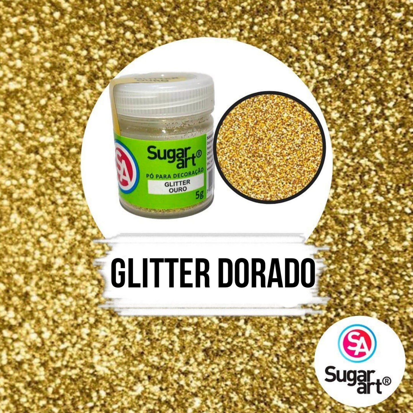 Glitter Brillantina Sugar Art DORADO 5g