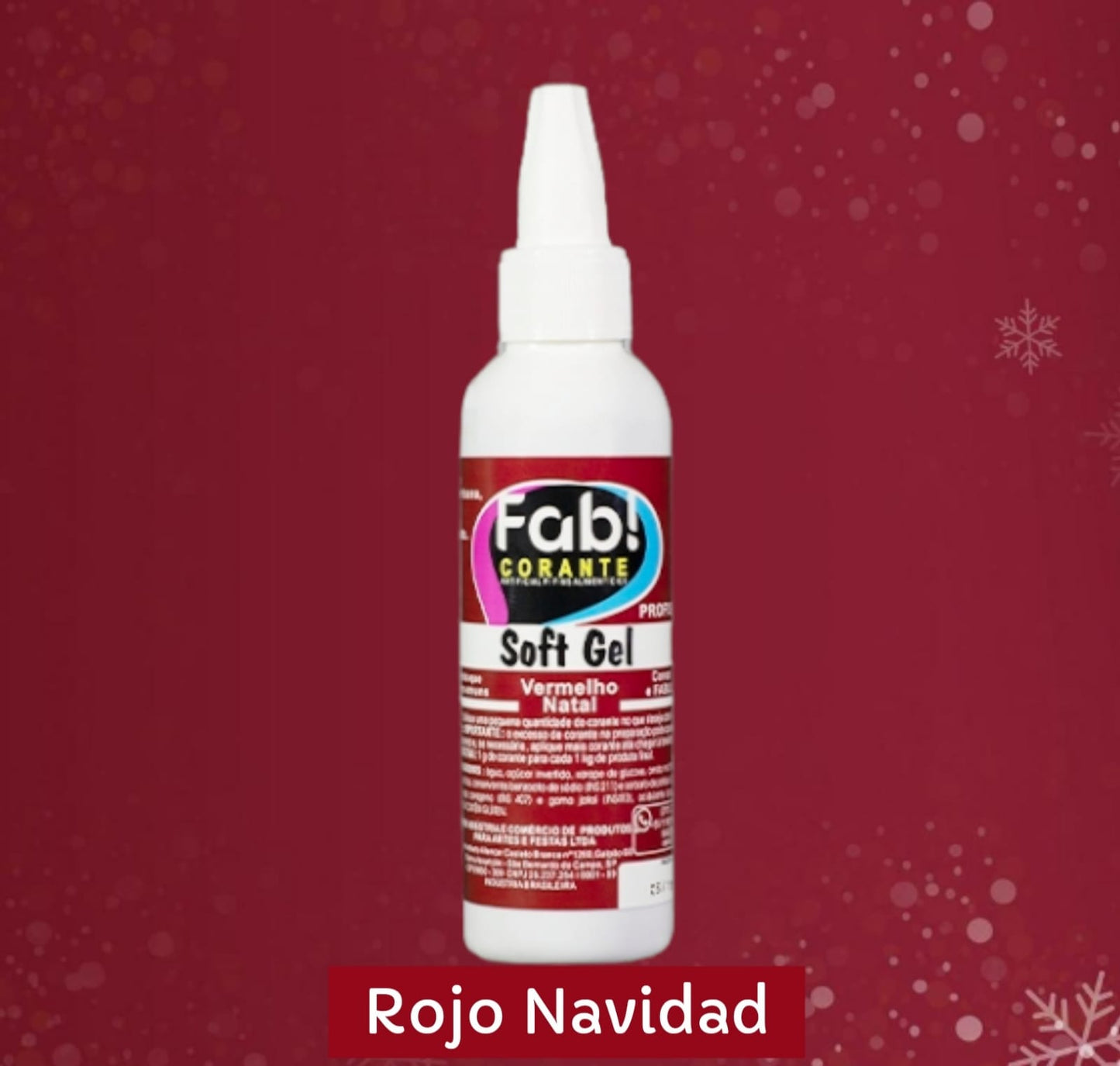 Colorante Fab Soft Gel 25g - Rojo Navidad