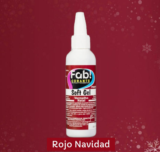 Colorante Fab Soft Gel 25g - Rojo Navidad