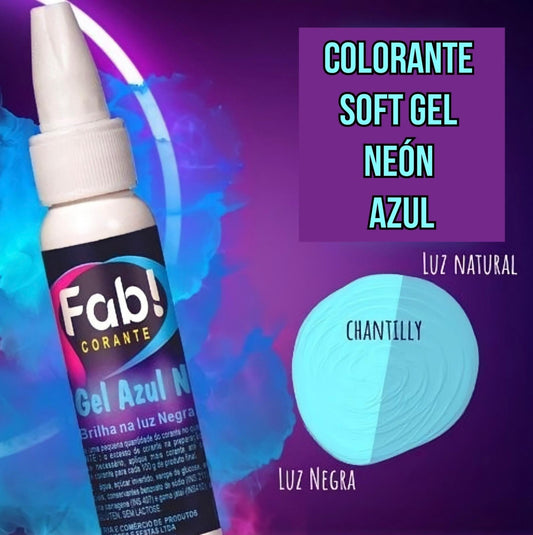 Colorante Soft Gel Fab 25g - Azul Neón