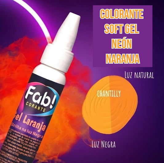 Colorante Soft Gel Fab 25g. - Naranja Neón