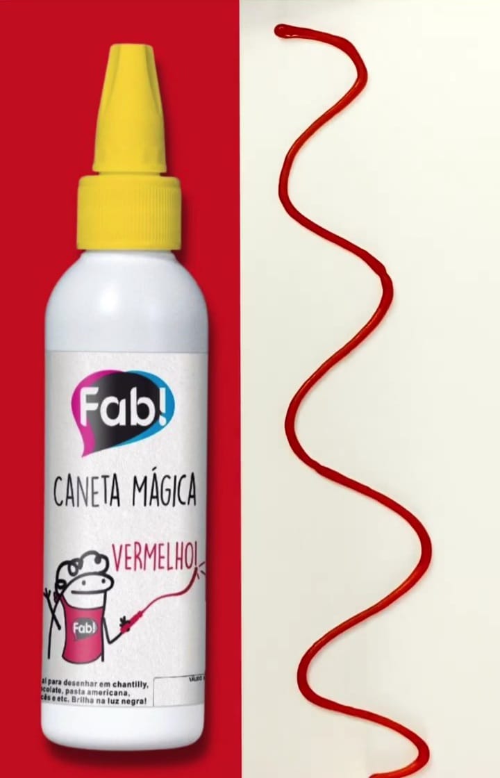 Lápiz Mágico Fab. Marcador Comestible 60g - Rojo