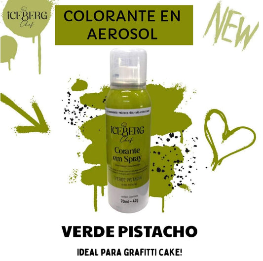 Colorante en Aerosol Iceberg Chef VERDE PISTACHO