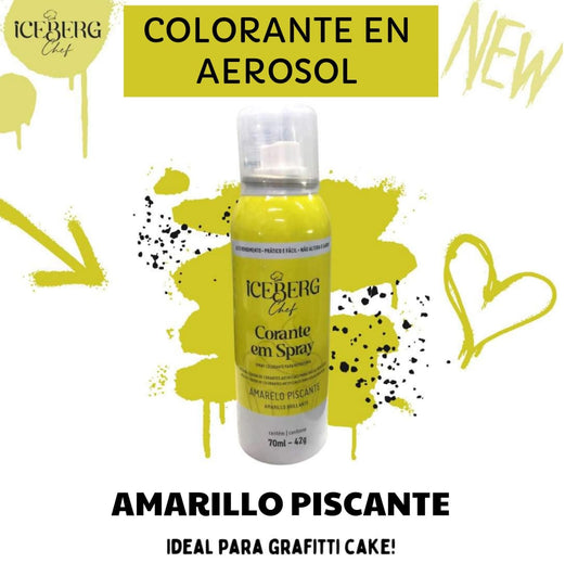 Colorante en Aerosol Iceberg Chef AMARILLO PISCANTE