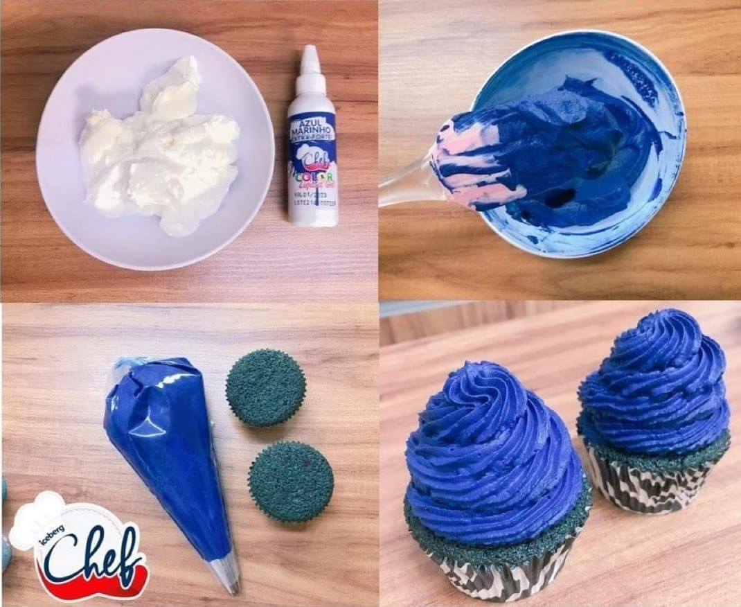 Colorante Liquid Gel Iceberg Chef 25g - Azul Marino Extra Fuerte