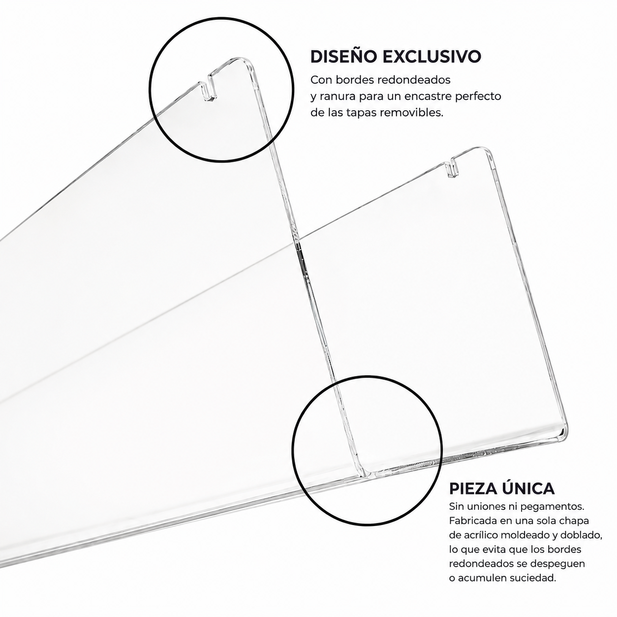 Soporte de Acrílico para Cake Slices con tapa