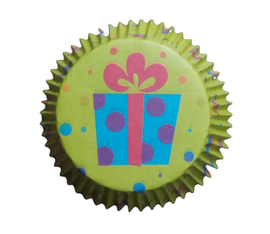 Pirotines Cupcakes Estampados - Verde c/regalos