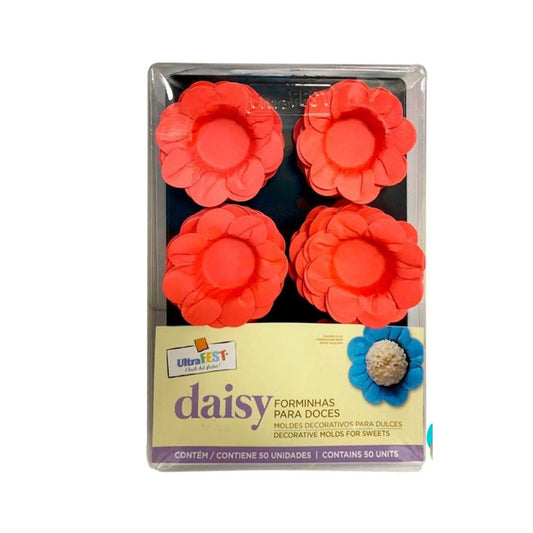 Flores Pirotines para Dulces 50un. Rojo