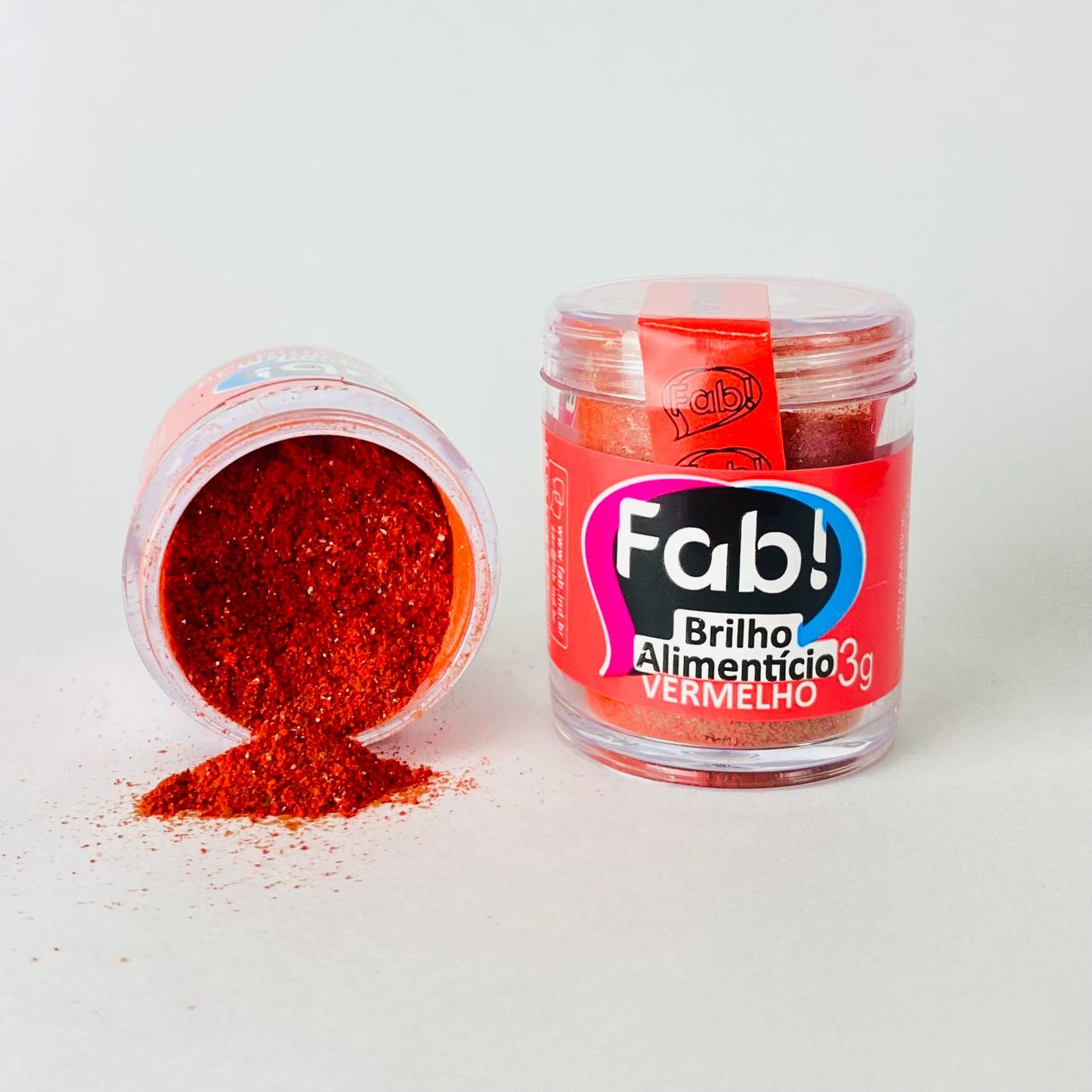 Polvo de Brillantina Fab 3g - Rojo