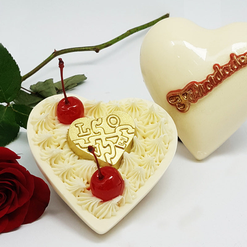 Placa Acetato y Silicona 3D - Corazón Felicidades