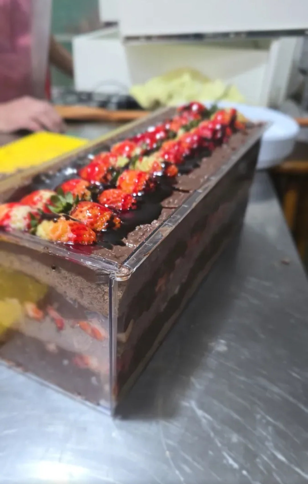 Soporte de Acrílico para Cake Slices con tapa y espátula