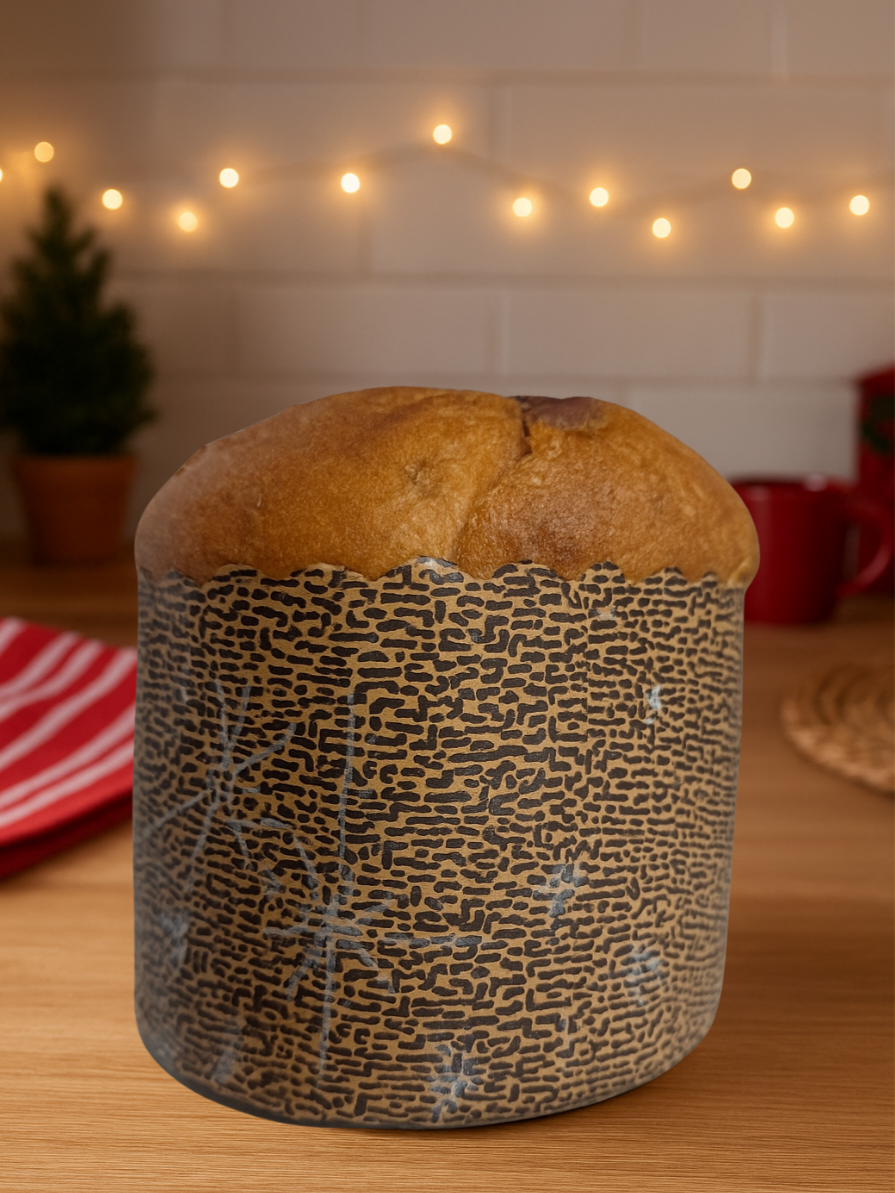 Molde Pan Dulce 250g Marrón Estrellas