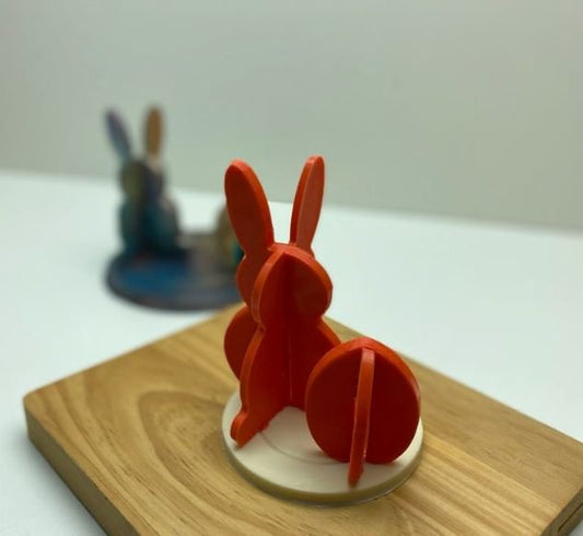 Placa Acetato Simple - Conejo y Huevo 3D  Pascua