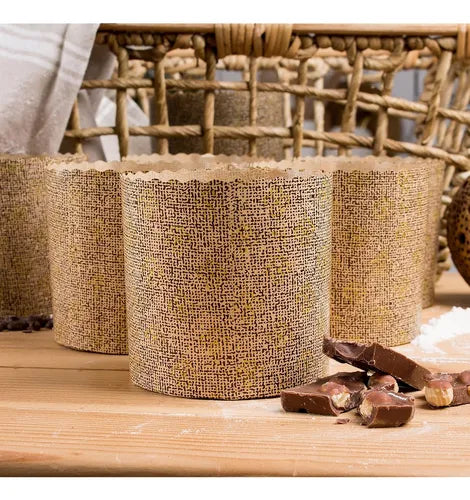 Molde Pan Dulce 250g Marrón Flores