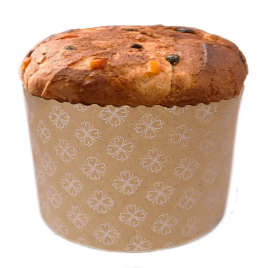 Molde Pan Dulce 500g Kraft Flores