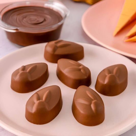 Placa Acetato y Silicona 3D - Tableta Huevo Conejo Pascua