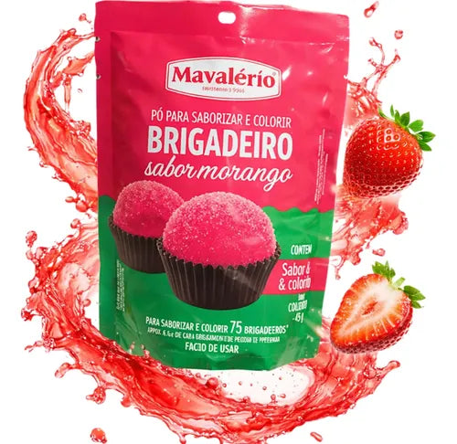 Polvo Saborizante y Colorante para Brigadeiro 45g - Frutilla