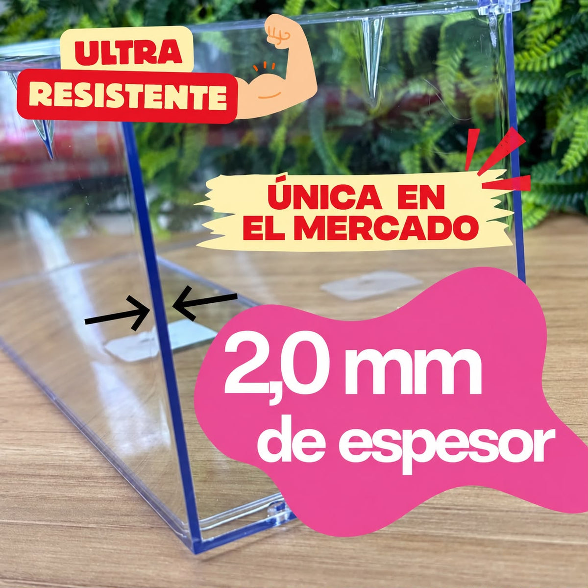 Soporte de Acrílico para Cake Slices con tapa y espátula