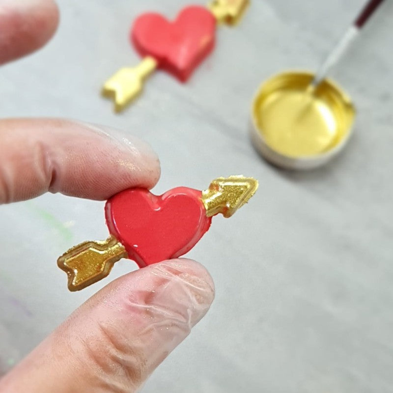 Placa Acetato Simple - Apliques Corazón Cupido
