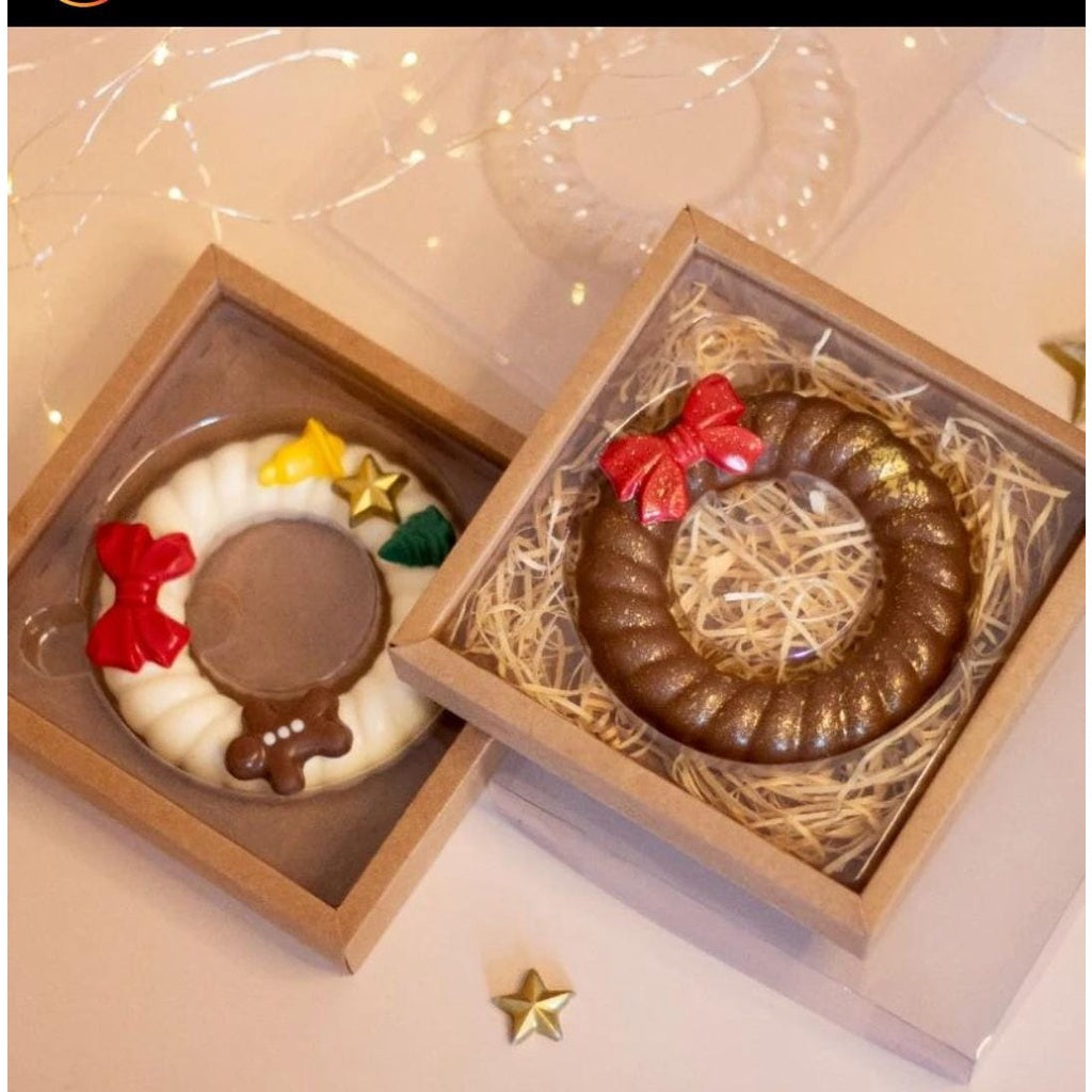 Placa Acetato y Silicona 3D - Guirnalda Navidad