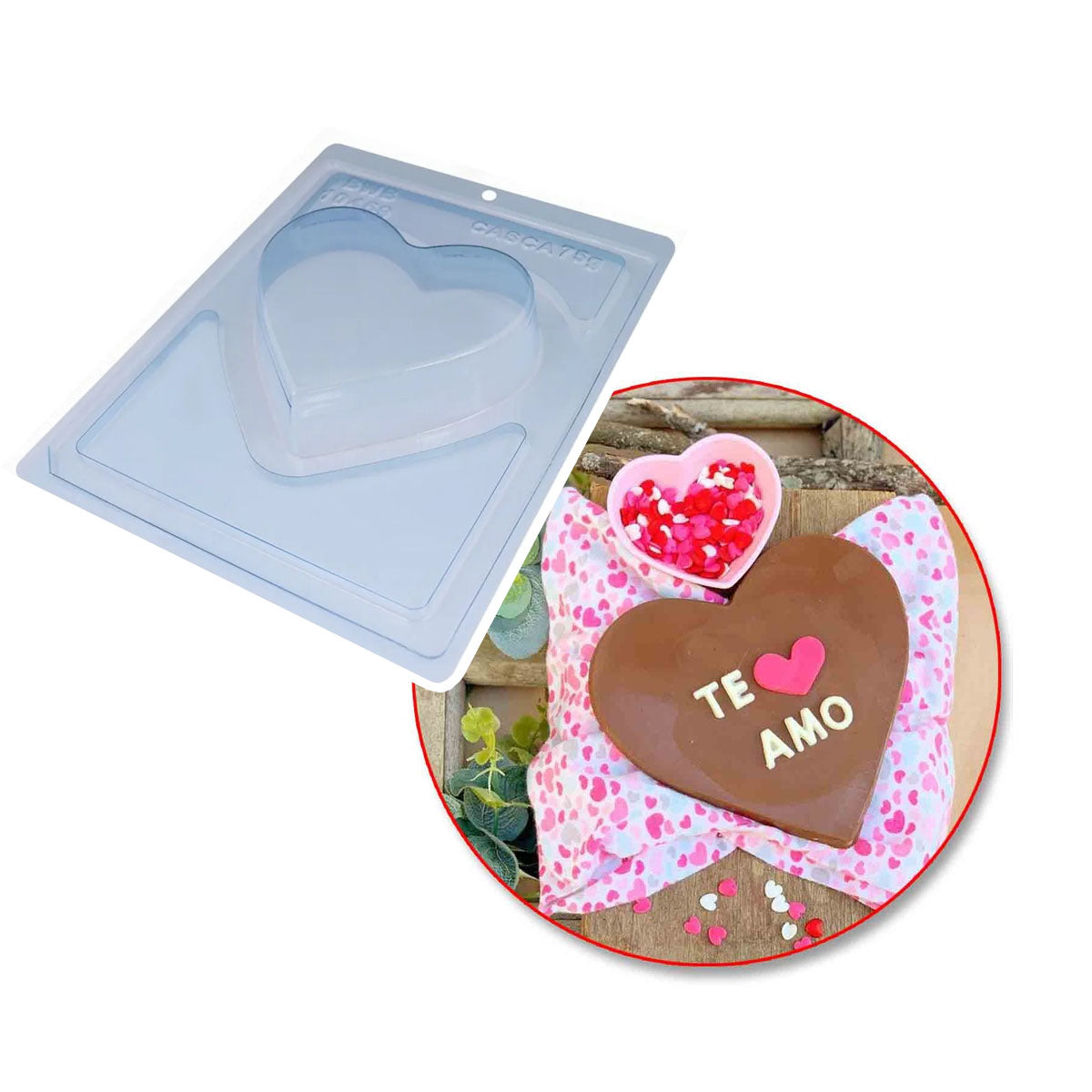 Placa Acetato y Silicona 3D - Tableta Corazón