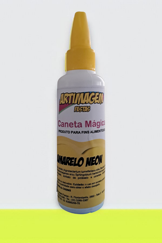Lápiz Mágico Fab. Marcador Comestible 60g - Amarillo Neón