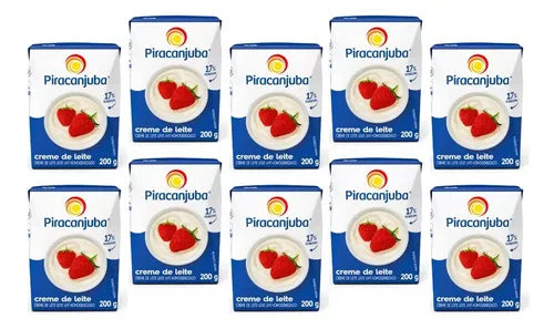 Pack x 10 Crema de leche 15% 200g Piracanjuba