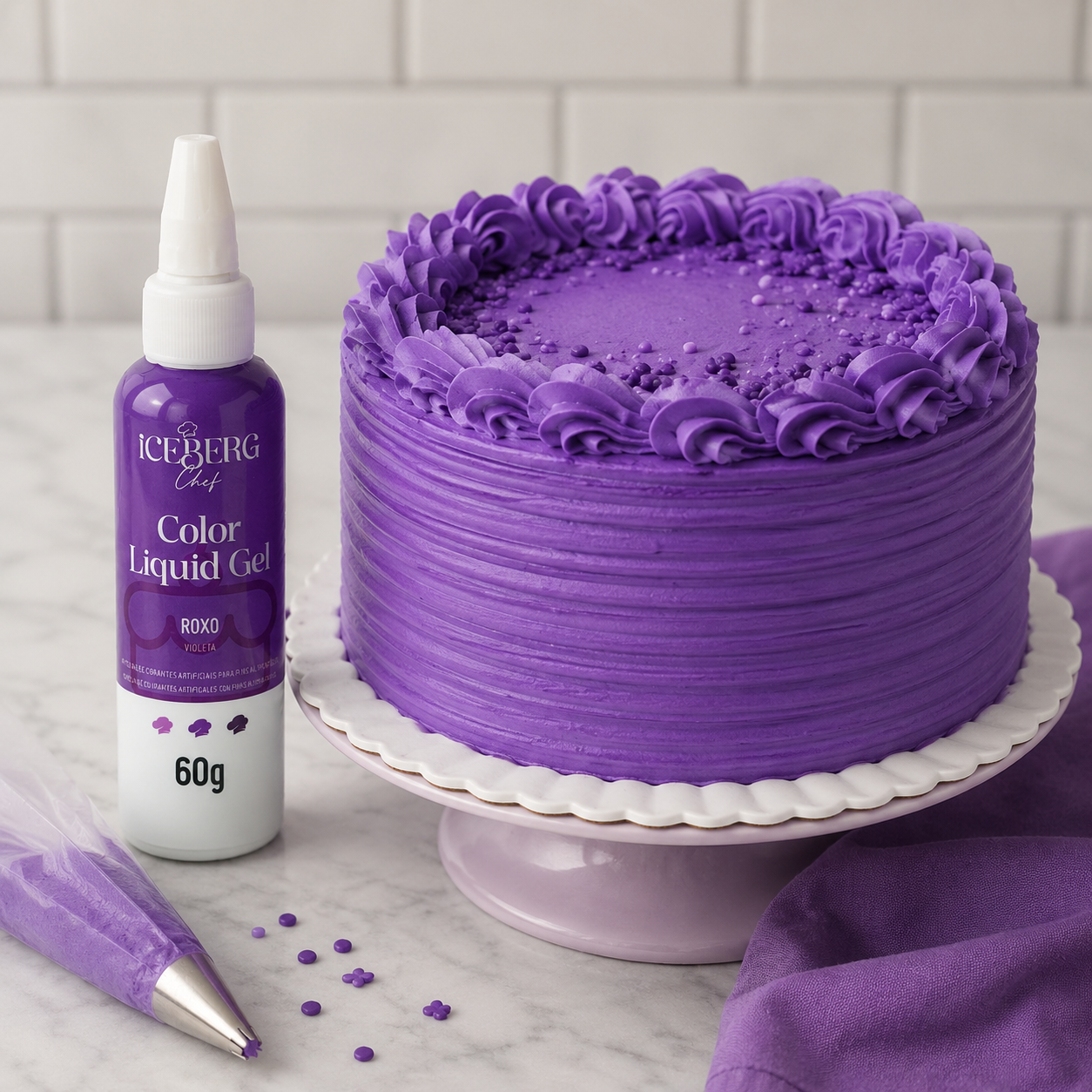 Colorante Liquid Gel 60g - Púrpura
