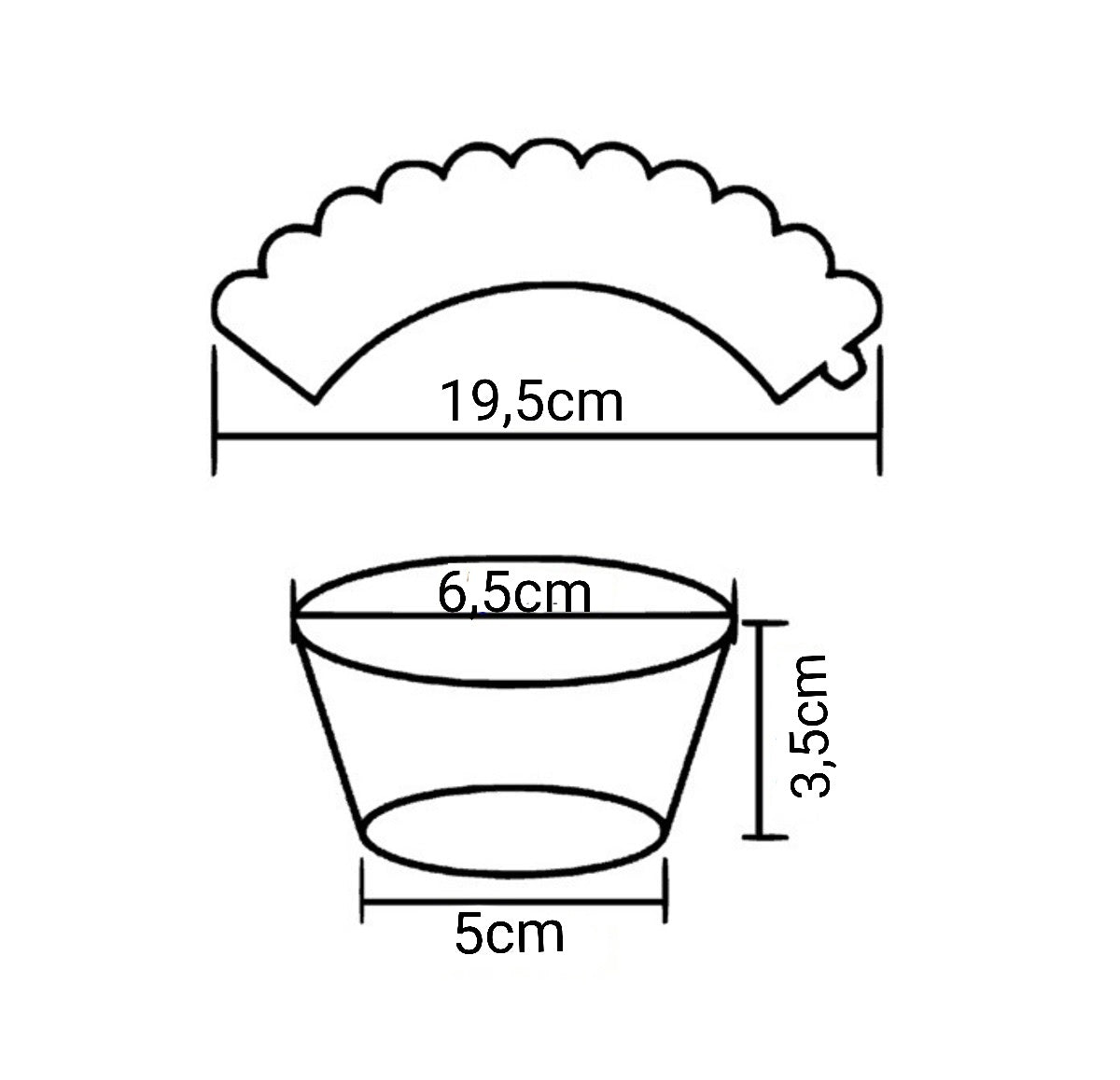 Embalaje para Cupcake 12un. - Amarillo Bebé