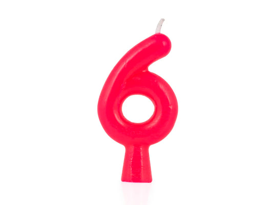 Vela Rosa Neón - N° 6