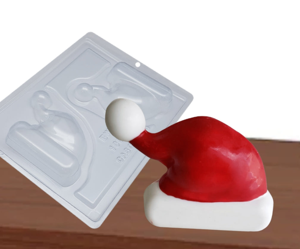 Placa Acetato 3D - Gorro Papá Noel Navidad