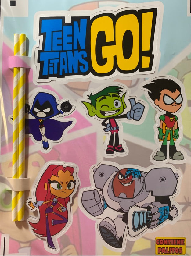 Topper para torta papel fotográfico Jóvenes Titanes - Teens Titans Go