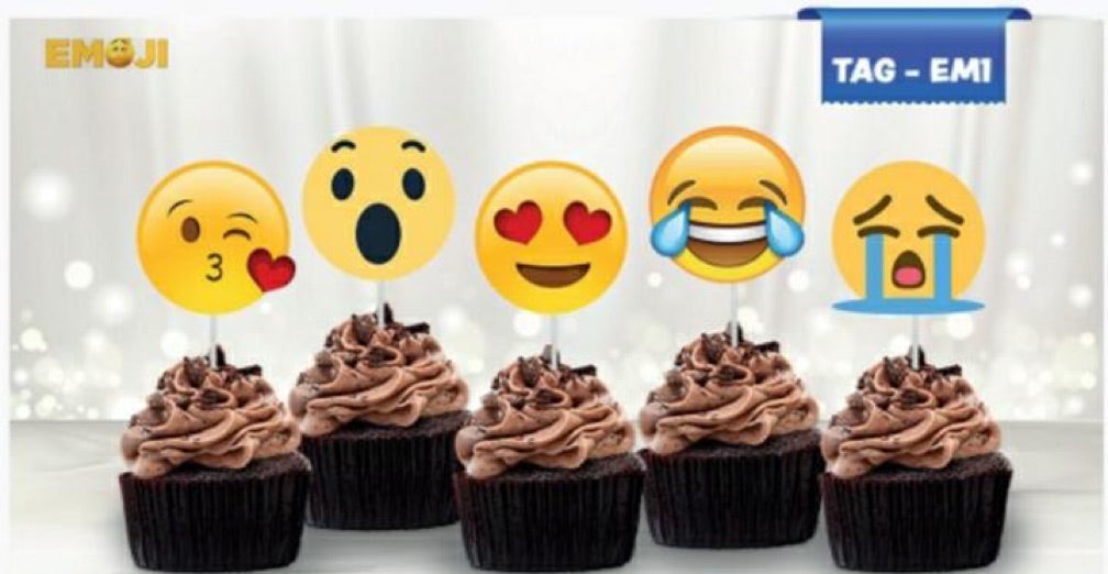 Toppers para cupcakes Emoticonos