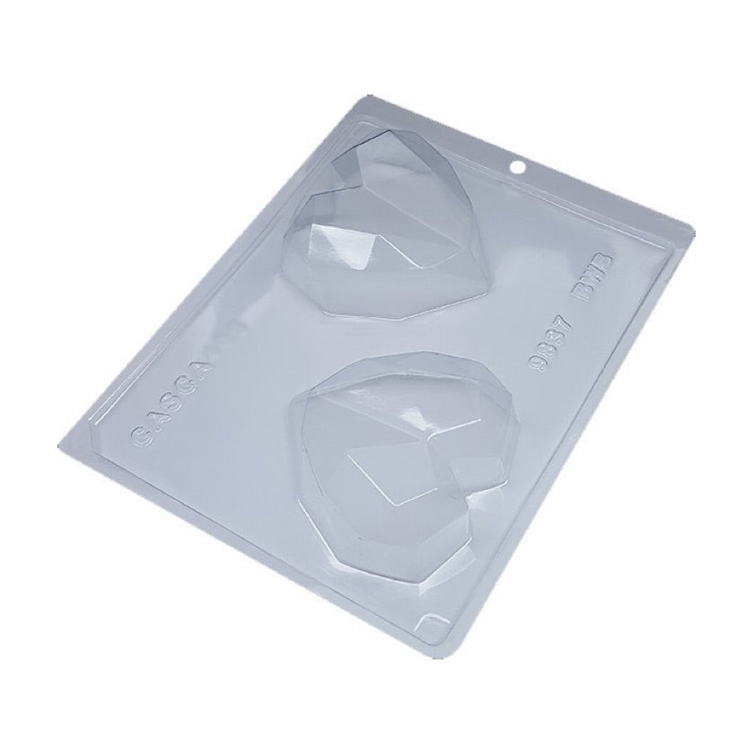 Placa Acetato y Silicona 3D - Corazón Lapidado 200g