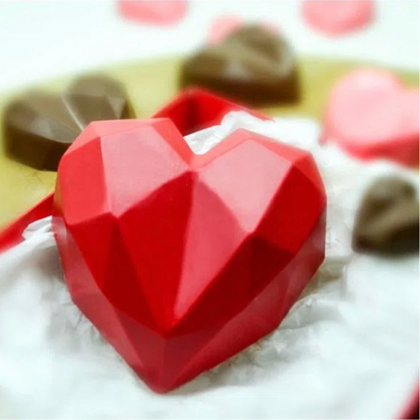 Placa Acetato y Silicona 3D - Corazón Lapidado 200g