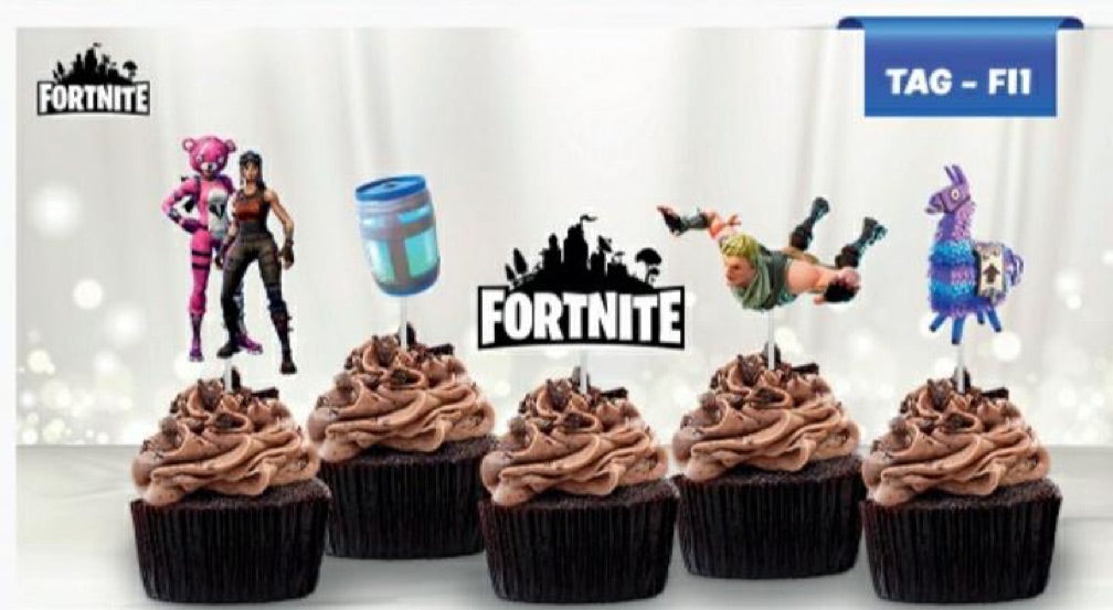 Toppers para cupcakes Fortnite
